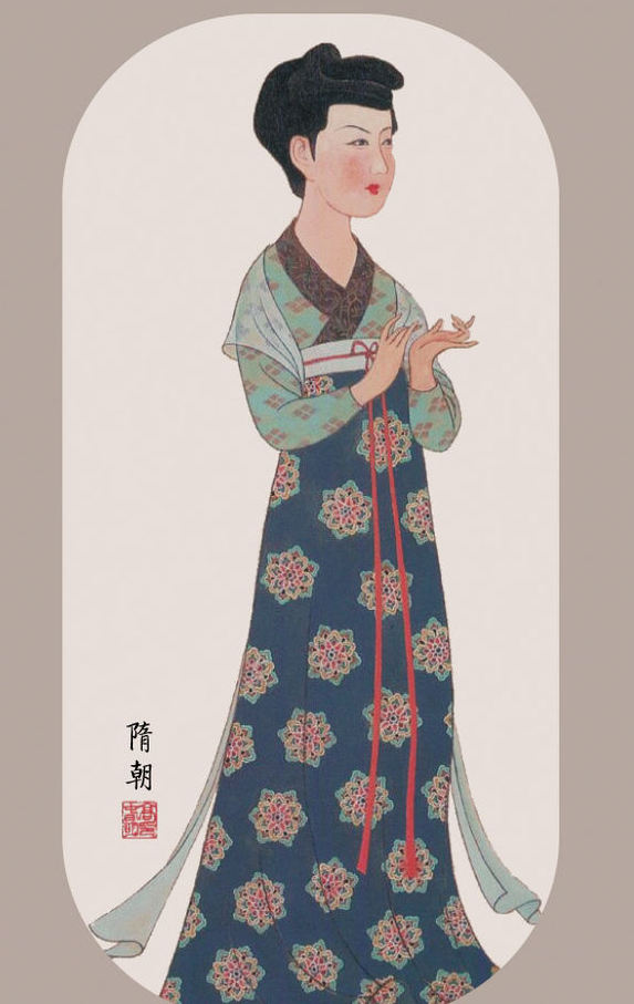 隋朝汉服中国历代汉族女子服饰汉服款式图